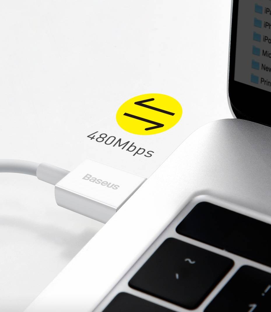 Cabo USB para iPhone 2.4A Baseus