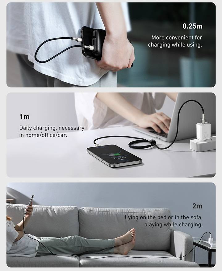 Cabo 20W Metal USB C para iPhone Baseus
