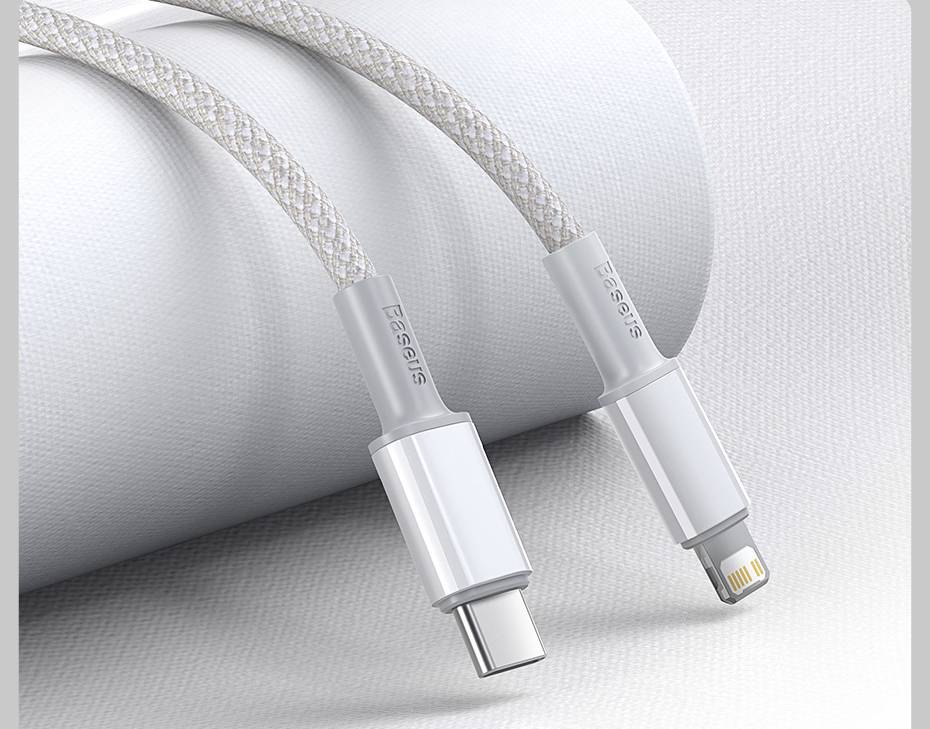 Kit 2 Cabos USB C Lightning PD 20W carregamento rápido Baseus