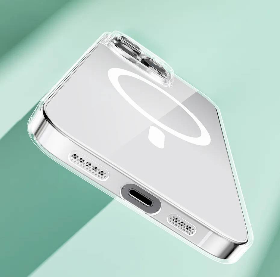 Kit Capa Transparente Magnética para iPhone 15 + Película Baseus