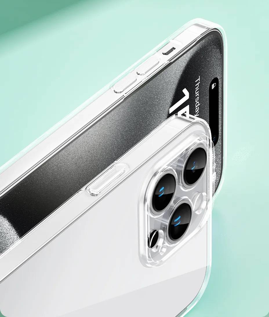 Kit Capa Transparente Magnética para iPhone 15 + Película Baseus