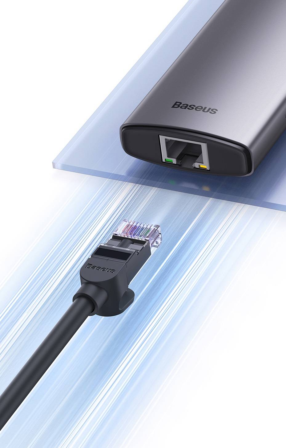 Hub USB C HDMI RJ45 60Hz Atualizado Baseus