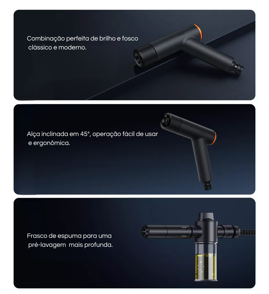 Pistola de Água Portátil de Alta Pressão GF3 Baseus