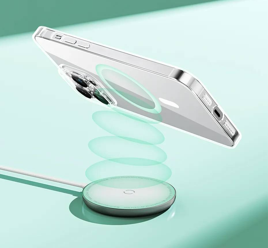 Kit Capa Transparente Magnética para iPhone 15 + Película Baseus