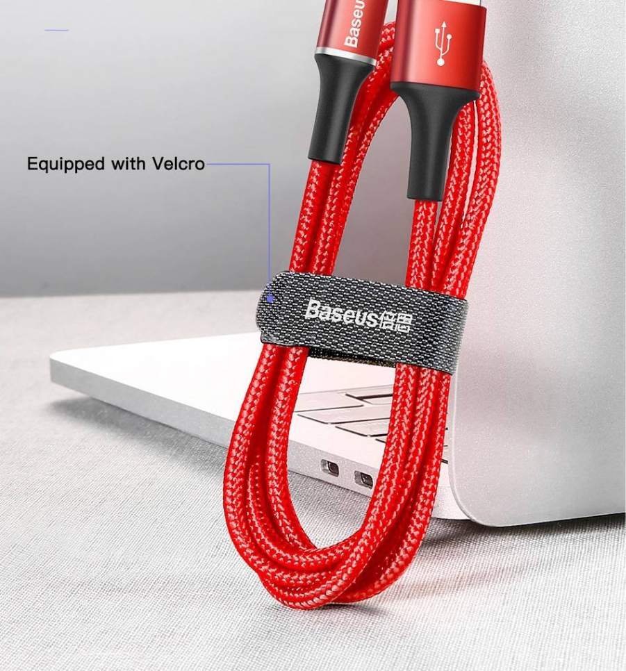 Cabo USB Tipo C 3A LED Colorido Baseus
