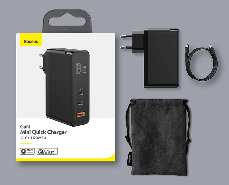 Carregador GaN 120w Baseus