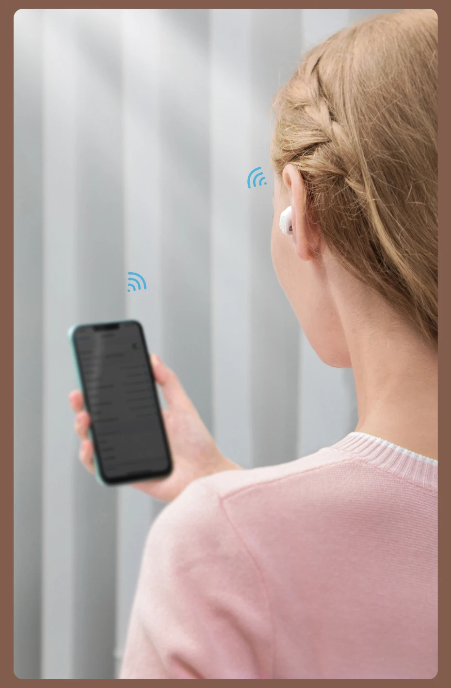 Fone de ouvido sem fio WM01 Plus Bluetooth 5.0 com Display Baseus