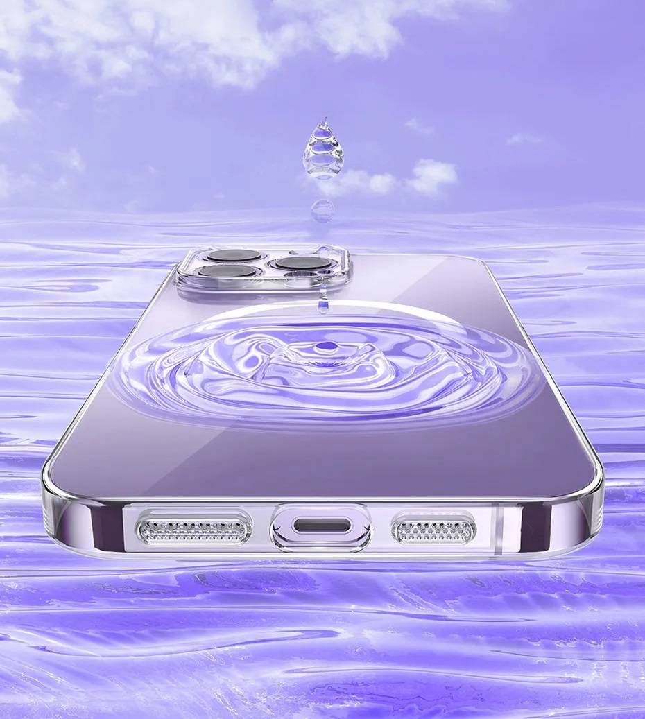 Capa Magnética Transparente para iPhone 11, 12, 13 e 14 + Película Baseus