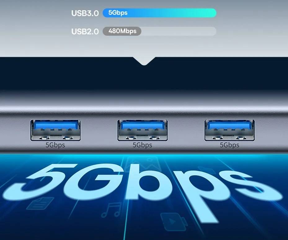 Hub USB C 7 em 1 4K 60Hz Baseus