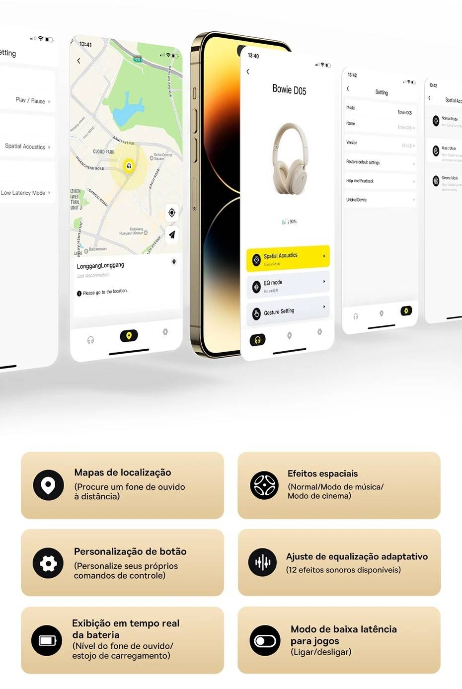 Fone de Ouvido Headset D05 Sem Fio Bluetooth 5.3 Baseus