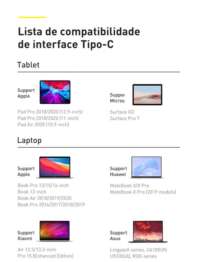 Hub USB C 8 em 1 4K 30Hz Multifuncional Baseus