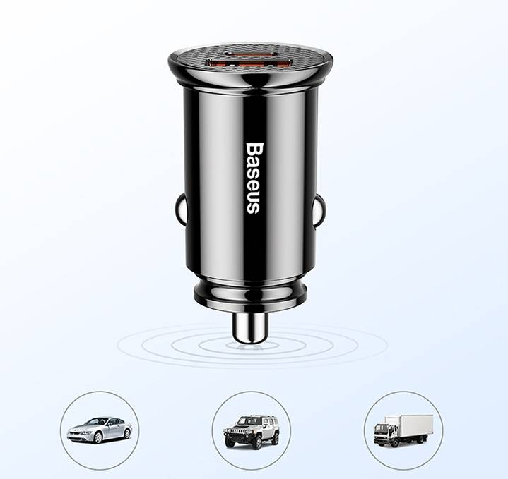Carregador veicular 30W 5A Baseus