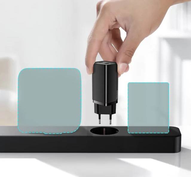 Carregador 65W GaN2 Porta Dupla USB Tipo C Baseus
