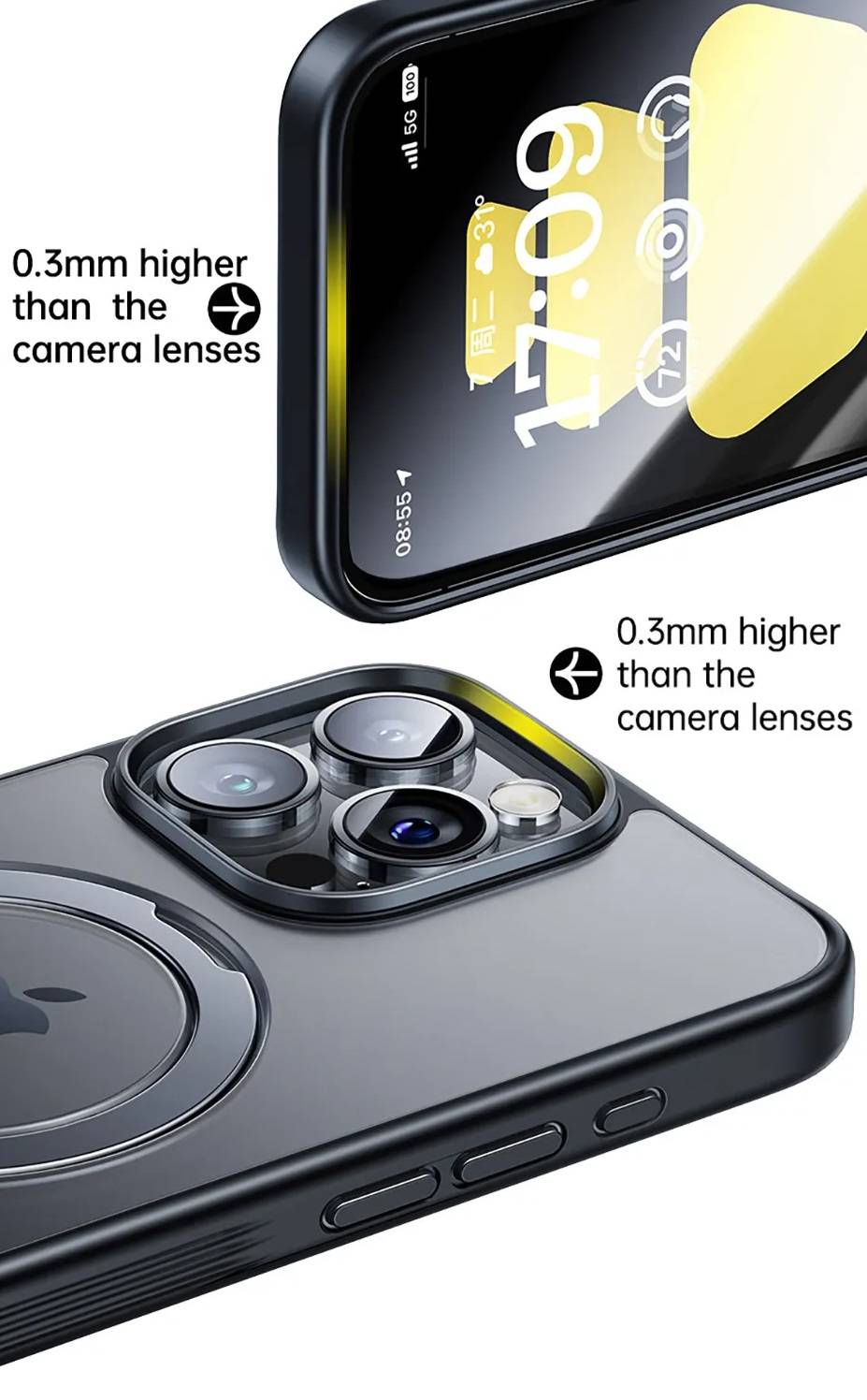 Capa Magnética com Suporte Integrado para iPhone Baseus
