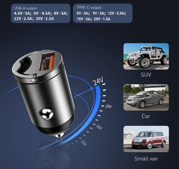 Carregador Veicular 30W Baseus