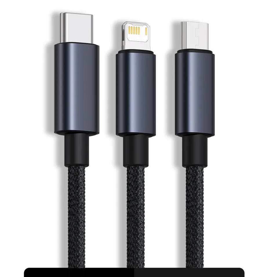 Cabo USB 3 em 1 Modelo Minimalista 1,2m Baseus