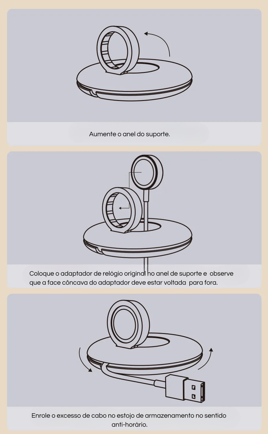 Suporte de Carregador Magnético para Apple Watch Baseus