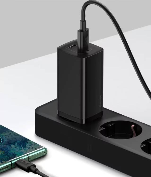 Carregador 65W GaN2 Porta Dupla USB Tipo C Baseus