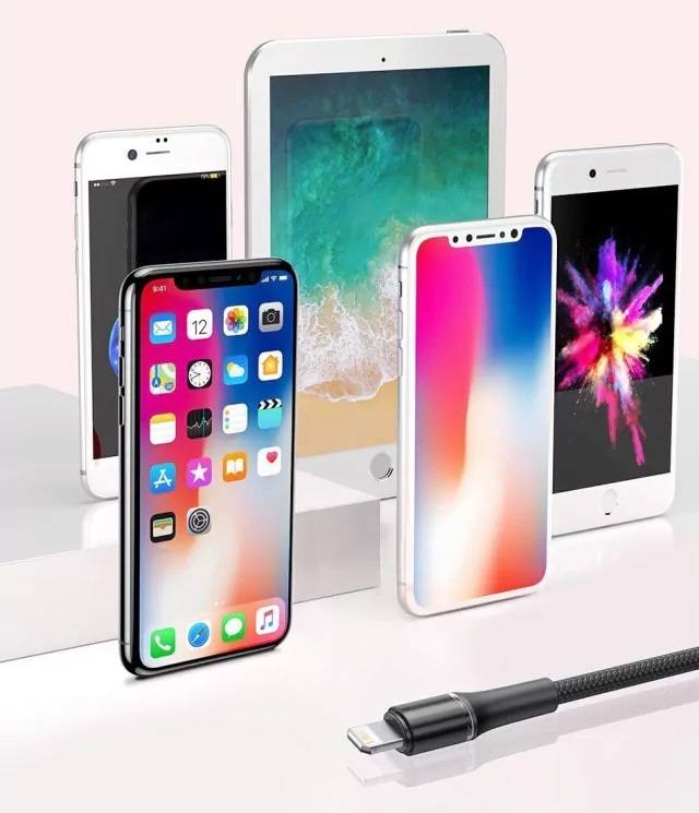 Cabo USB para iPhone com LED 2.4A Baseus