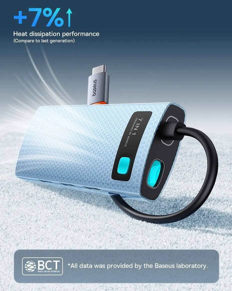 Hub USB C 7 em 1 4K 60Hz Baseus
