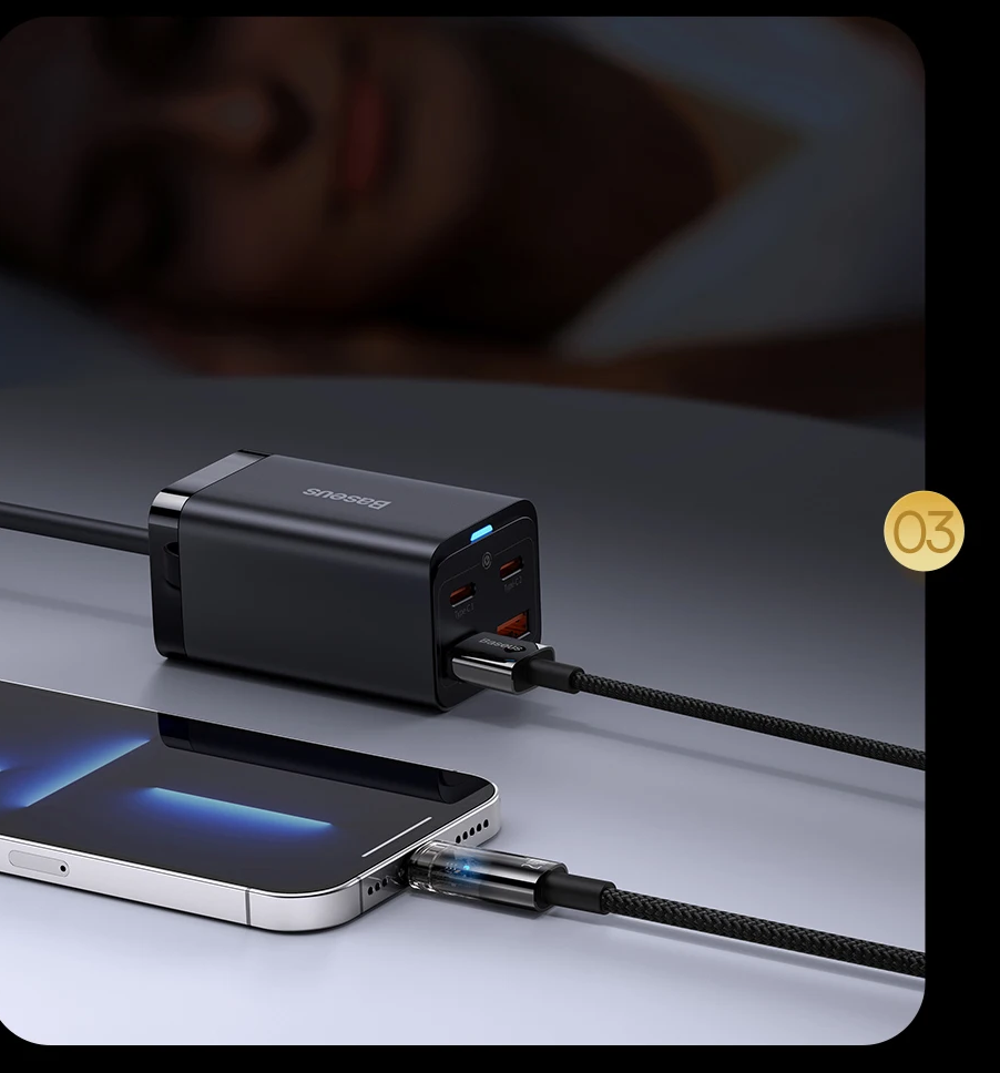 Cabo USB 2.4A para iPhone com Desligamento Automático Baseus