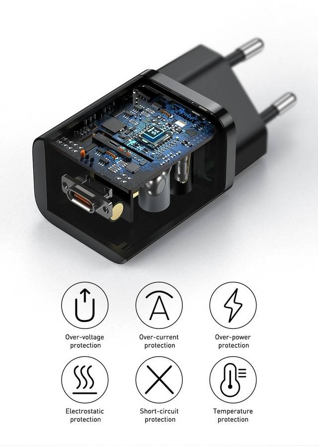 Kit Carregador 25W Mini Turbo com Cabo USB C Baseus