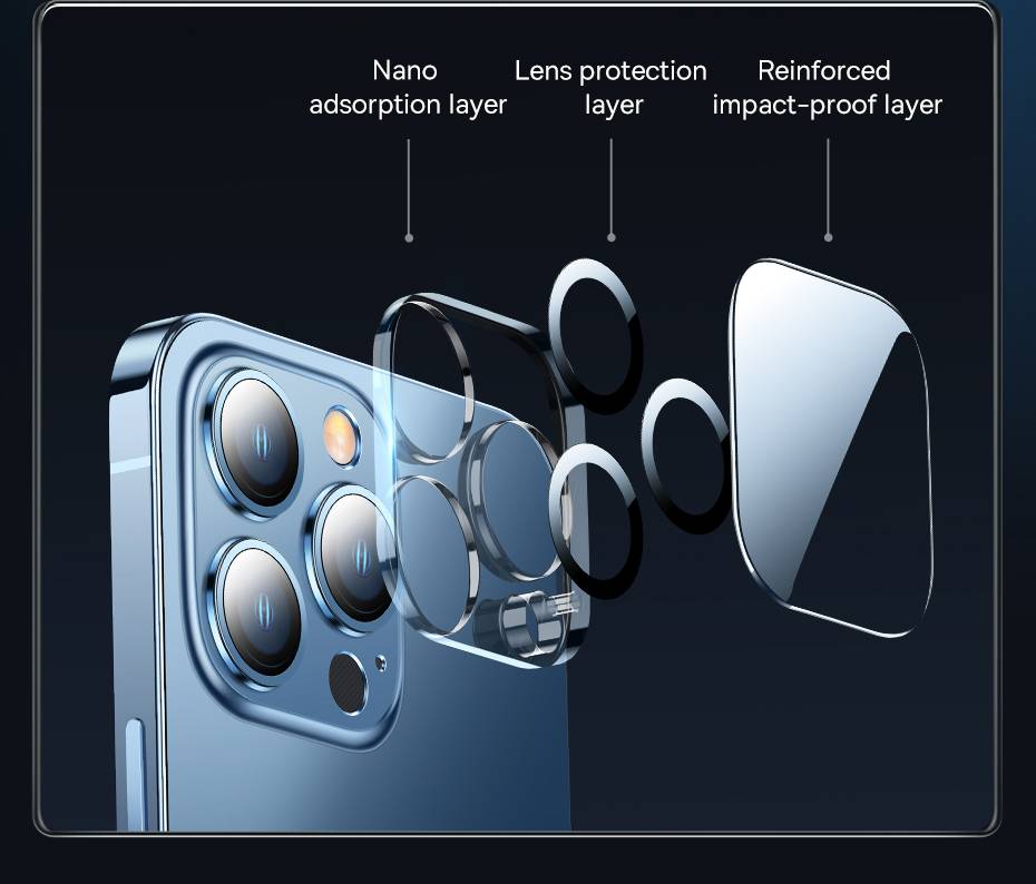 Protetor de Lente de Câmera para iPhone 14 2Pçs Baseus