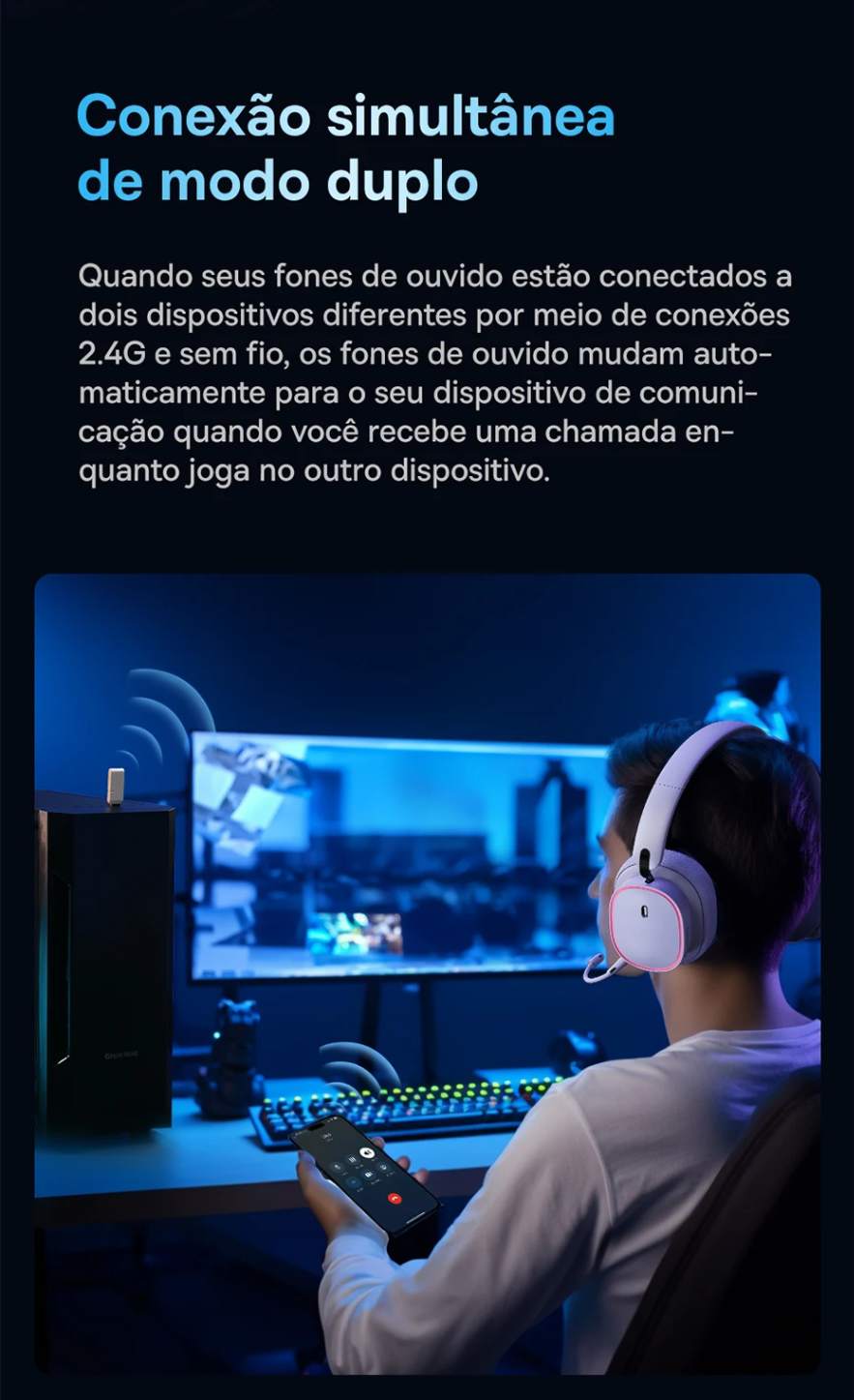 Headset Bluetooth 5.3 AeQur GH02 Baseus
