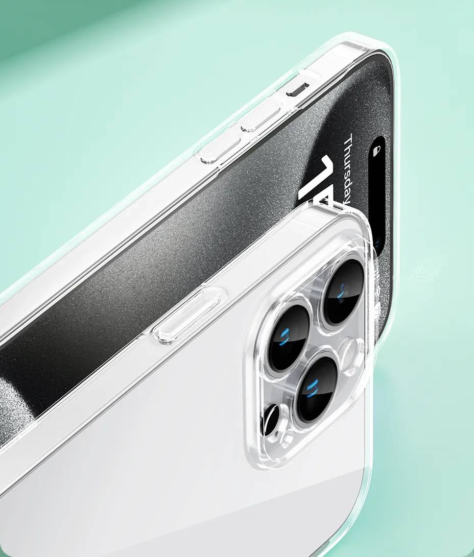 Kit Capa Transparente Magnética para iPhone 15 + Película Baseus