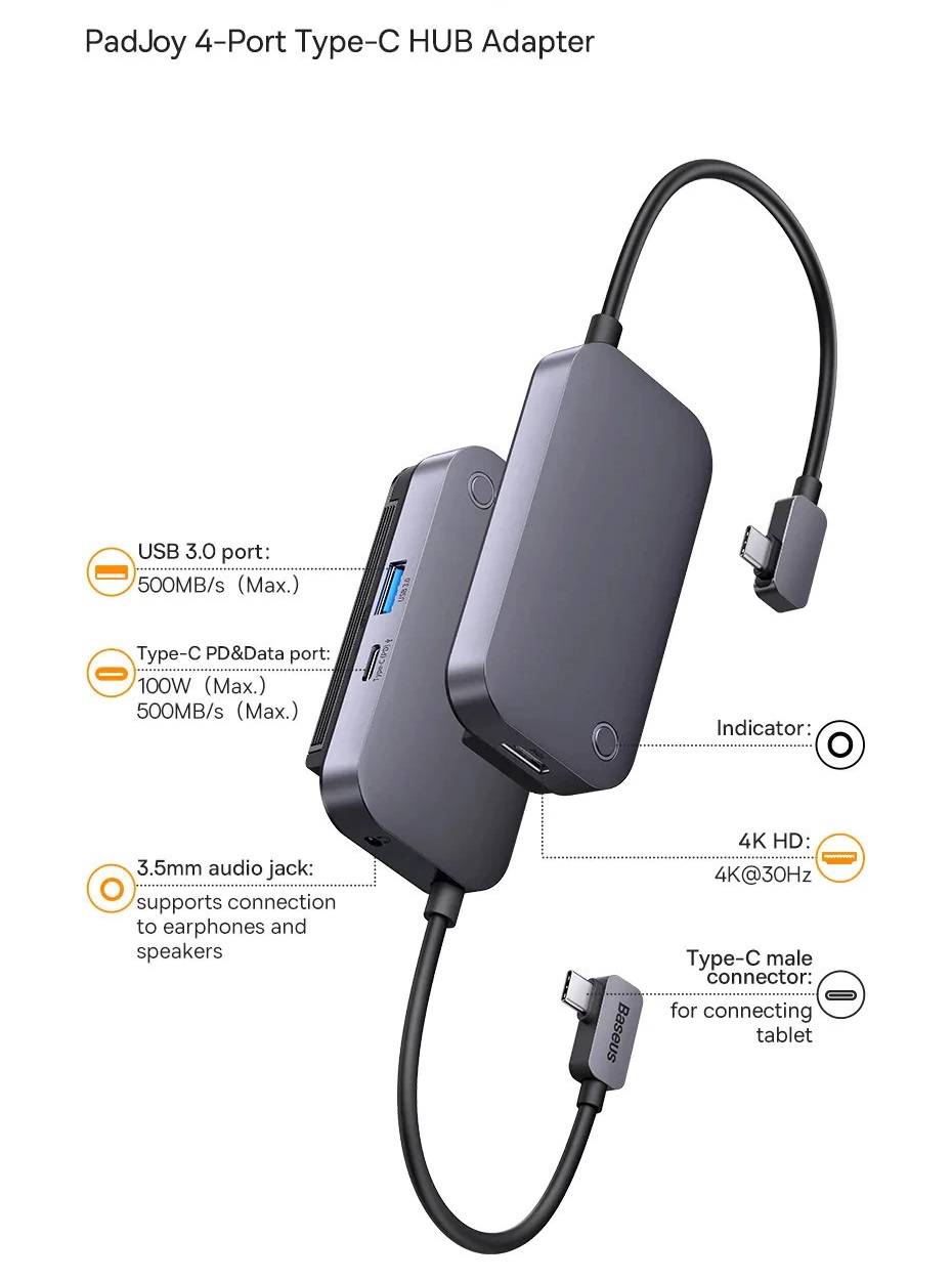 Hub Adaptador USB C PadJoy Baseus