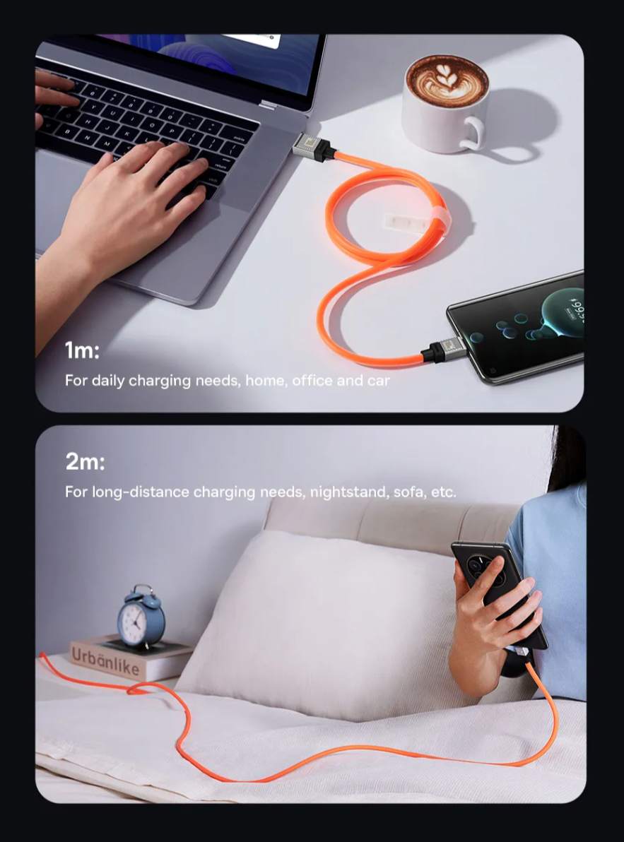 Cabo USB C de Carregamento Rápido 100W Baseus