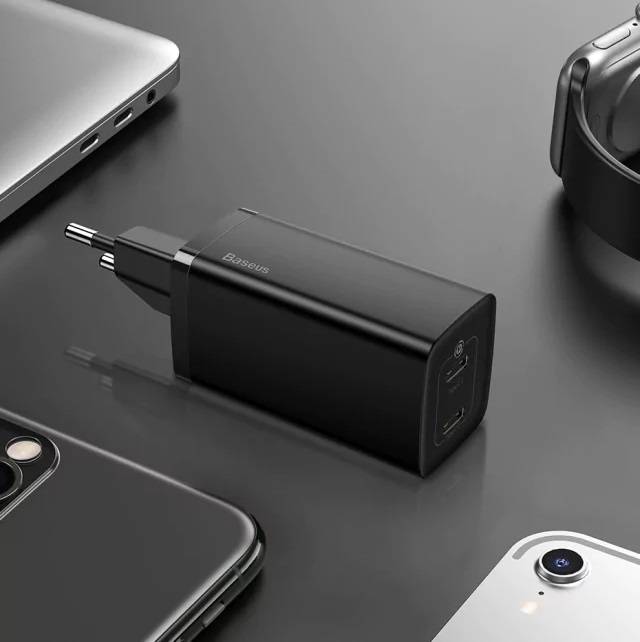 Carregador 65W GaN2 Porta Dupla USB Tipo C Baseus