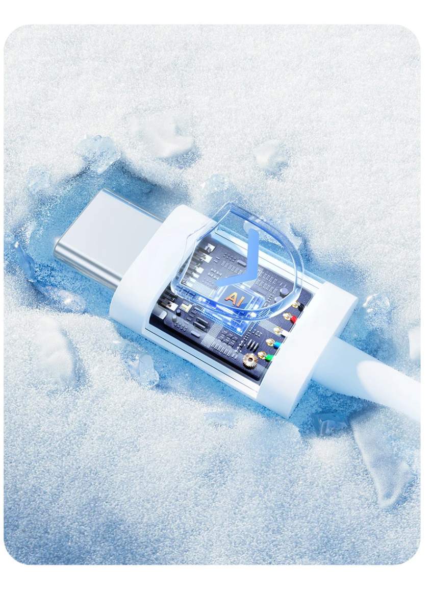 Cabo USB C Dados e Carregamento Rápido 100W Branco Baseus
