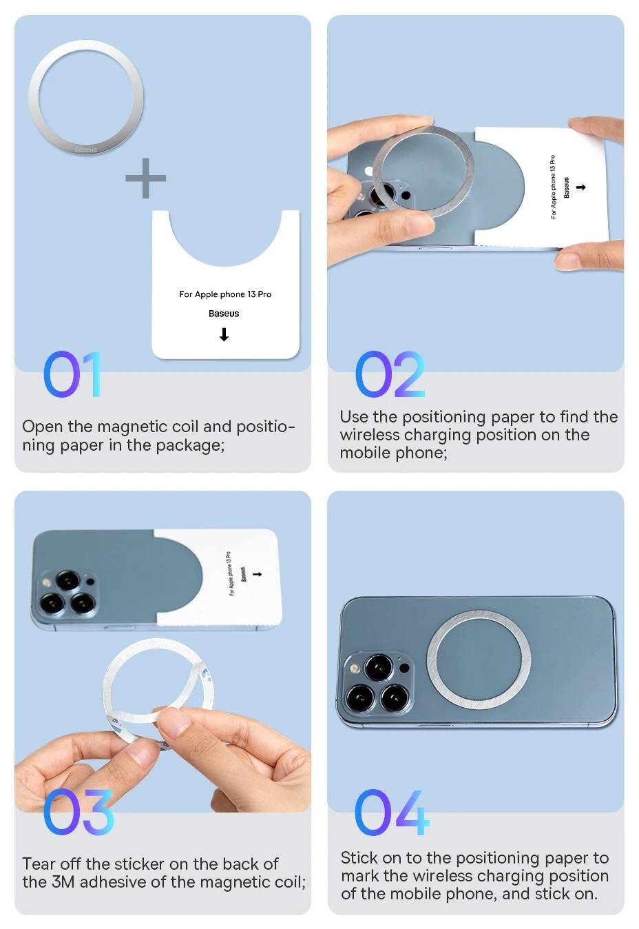 Anel Magnético MagSafe 2Pçs Baseus