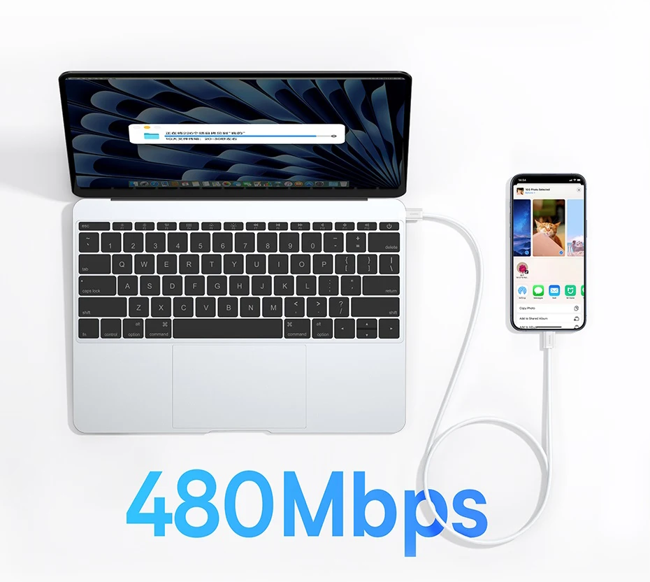 Cabo USB C Dados e Carregamento Rápido 100W Branco Baseus
