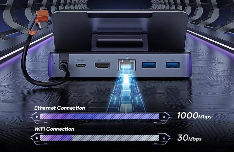 HUB USB C GamerX Estação de Ancoragem Baseus