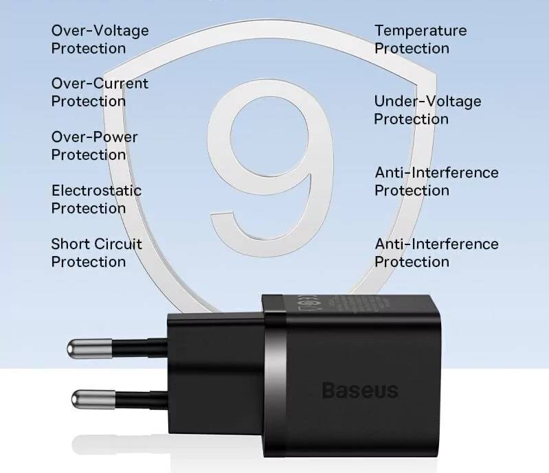 Carregador Mini 30W GaN5 PD USB C Baseus