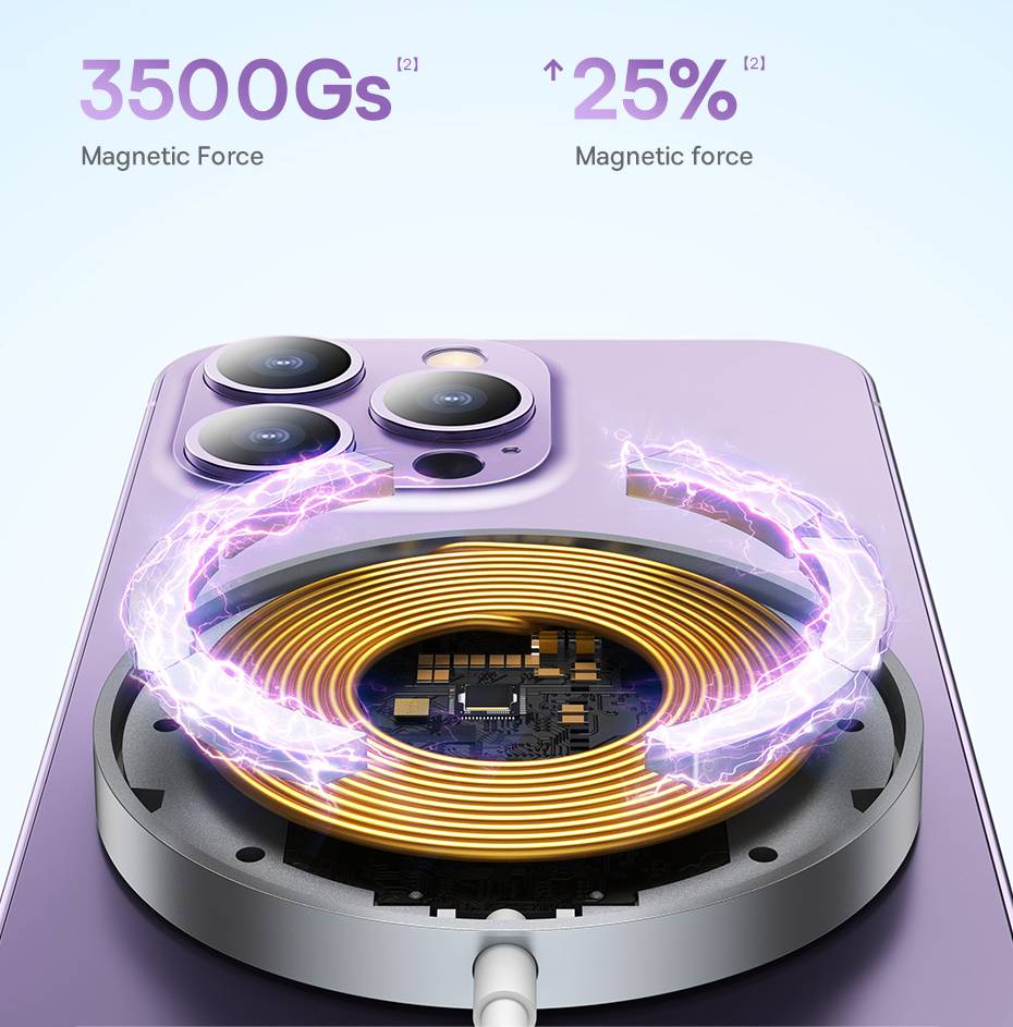 Carregador Magnético Sem Fio Mini3 15W para iPhone Baseus
