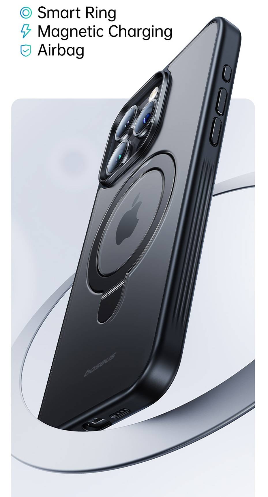 Capa Magnética com Suporte Integrado para iPhone Baseus