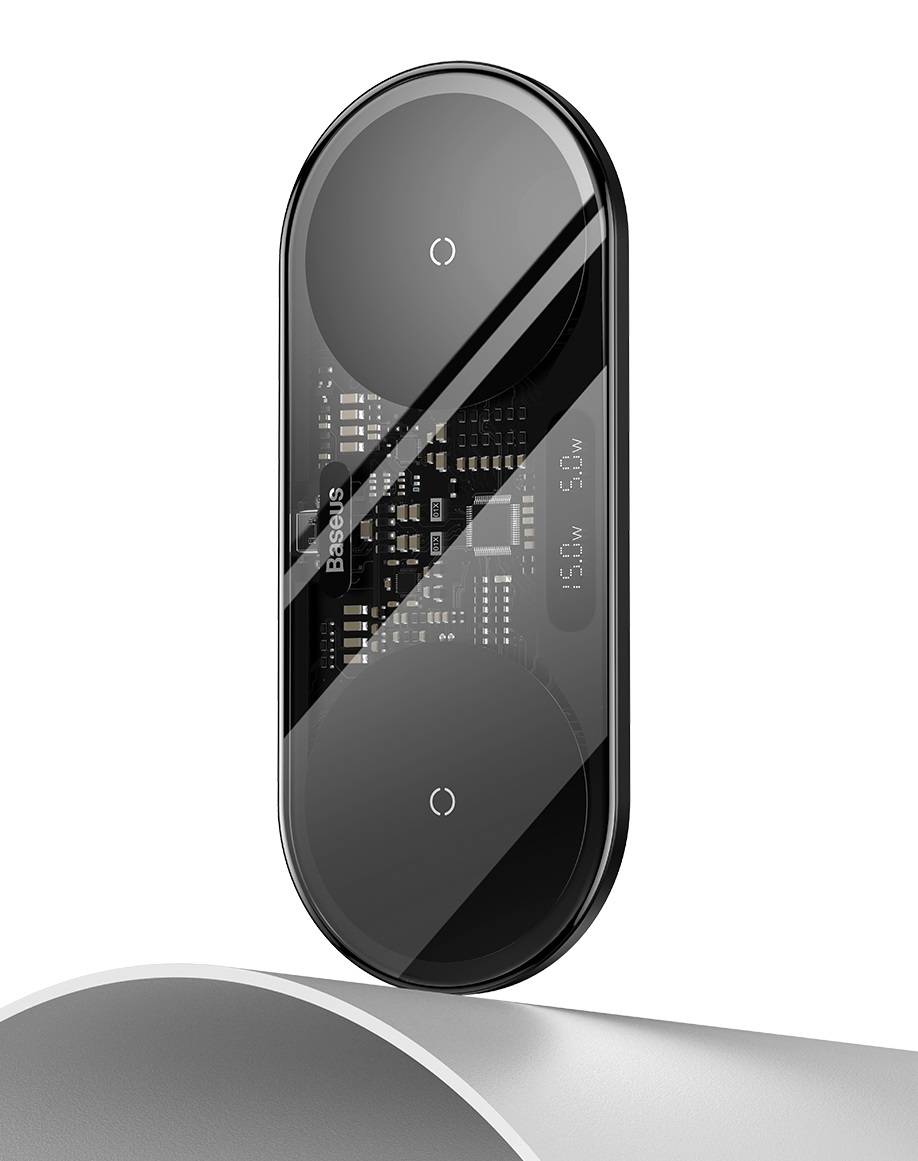Carregador Magnético 2 em 1 Qi 20W com Display Baseus