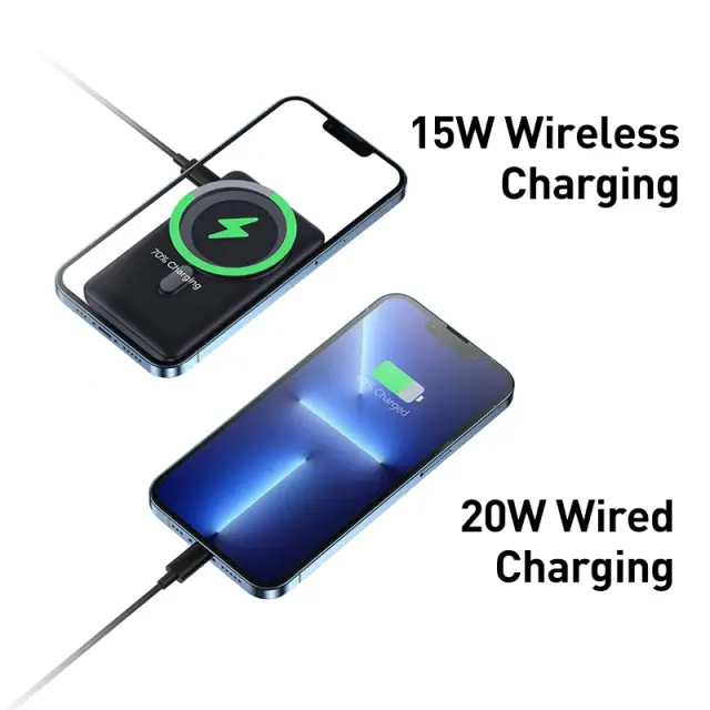 Power Bank magnético com suporte 10000mAh 20W Baseus