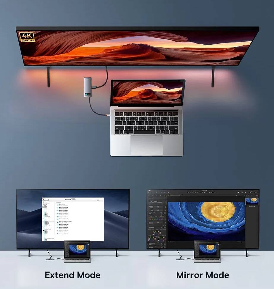 Hub USB C 7 em 1 4K 60Hz Baseus