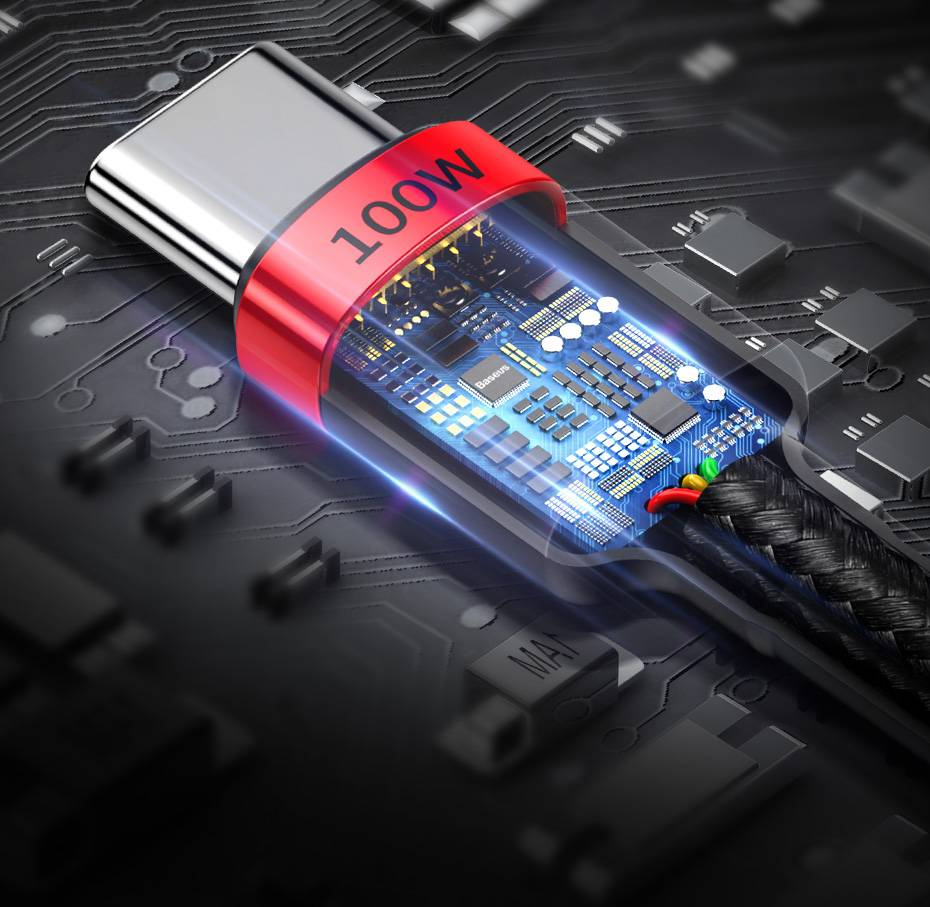 Kit 5 Cabos USB C PD 100W QC3.0 480Mbps Baseus