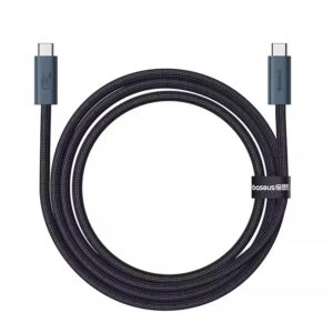 Cabo USB4 Tipo C Baseus 240W Carregamento Rápido - Preto