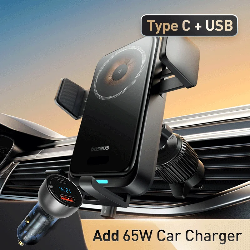 Suporte Veicular Wisdom Pro com Carregador Sem Fio - Suporte + Carregador Veicular