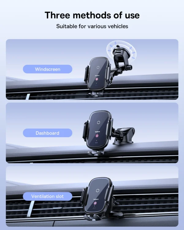 Suporte Veicular com Carregamento Sem Fio 15W Qi Bayern de Munique - Imagem 3