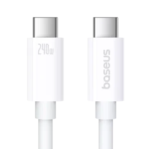 Cabo USB C Baseus 240W Ultra Rápido 8K 60Hz - Branco
