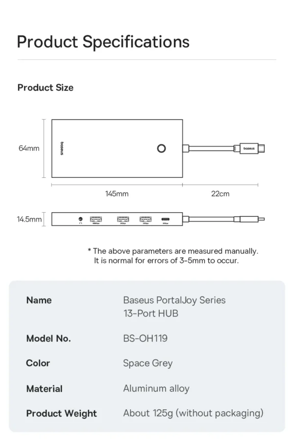 Hub USB C 13 em 1 PortalJoy 4 Telas - Imagem 24
