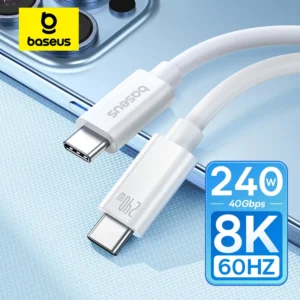 Cabo USB C 240W Ultra Rápido 8K 60Hz