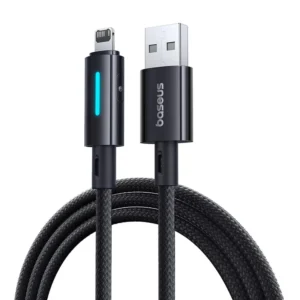 Cabo USB A para Lightning Baseus 2.4A Lit - Preto